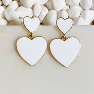 Heart Enamel Earrings