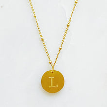 Load image into Gallery viewer, Coin Initial Necklace
