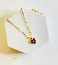 Load image into Gallery viewer, Lavender Small Enamel Necklace
