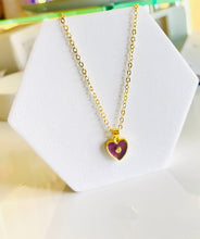 Load image into Gallery viewer, Lavender Small Enamel Necklace
