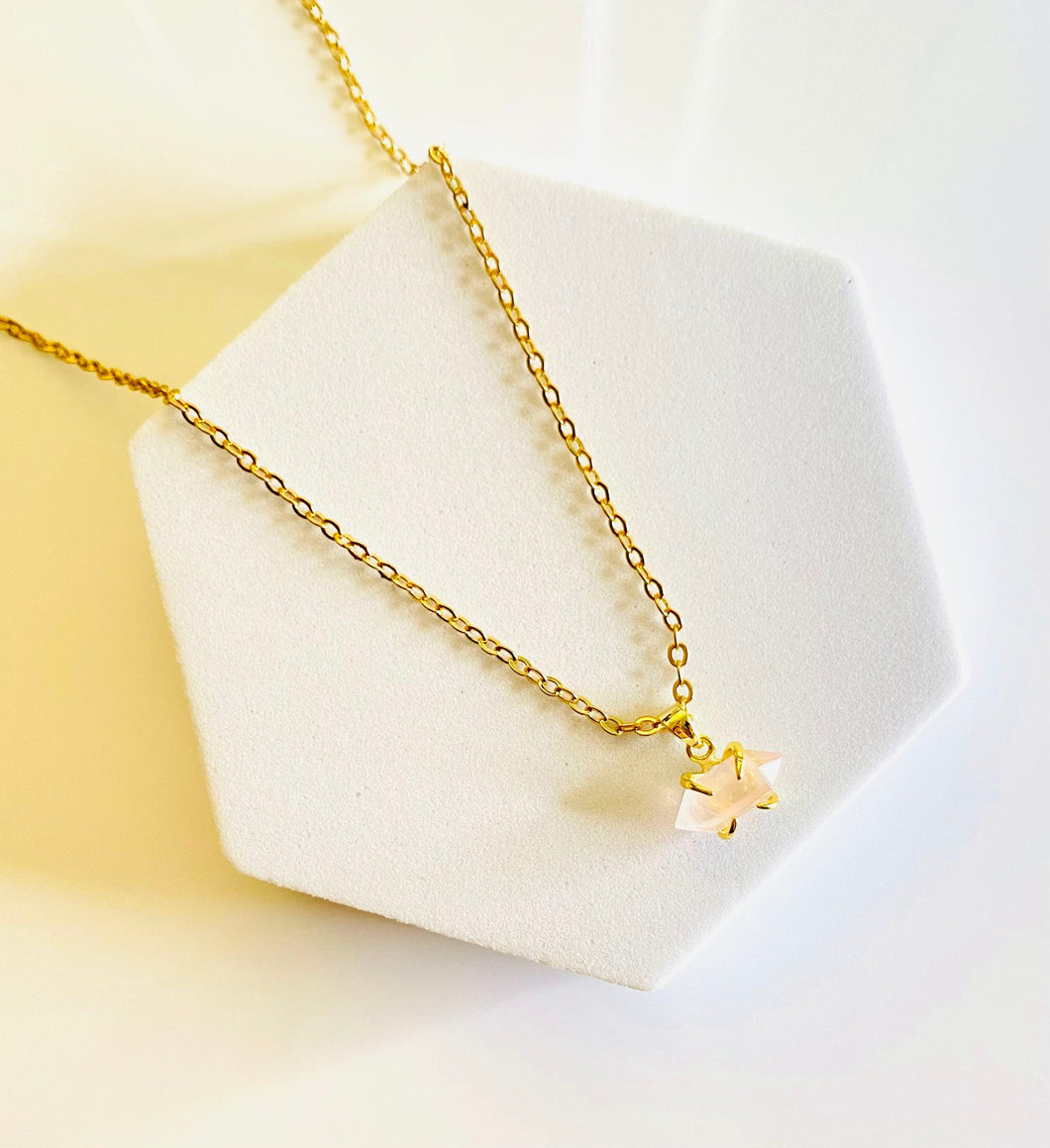 Mini Rose Quartz Necklace