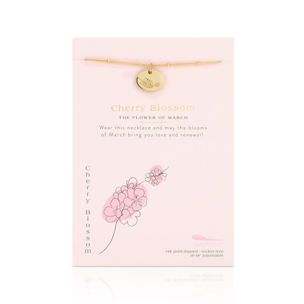Personalized Birth Month Flower Necklace