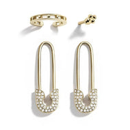 Helena Safety Pin Earrings